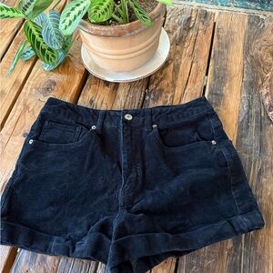 Forever 21 Black High Waist Denim Shorts
